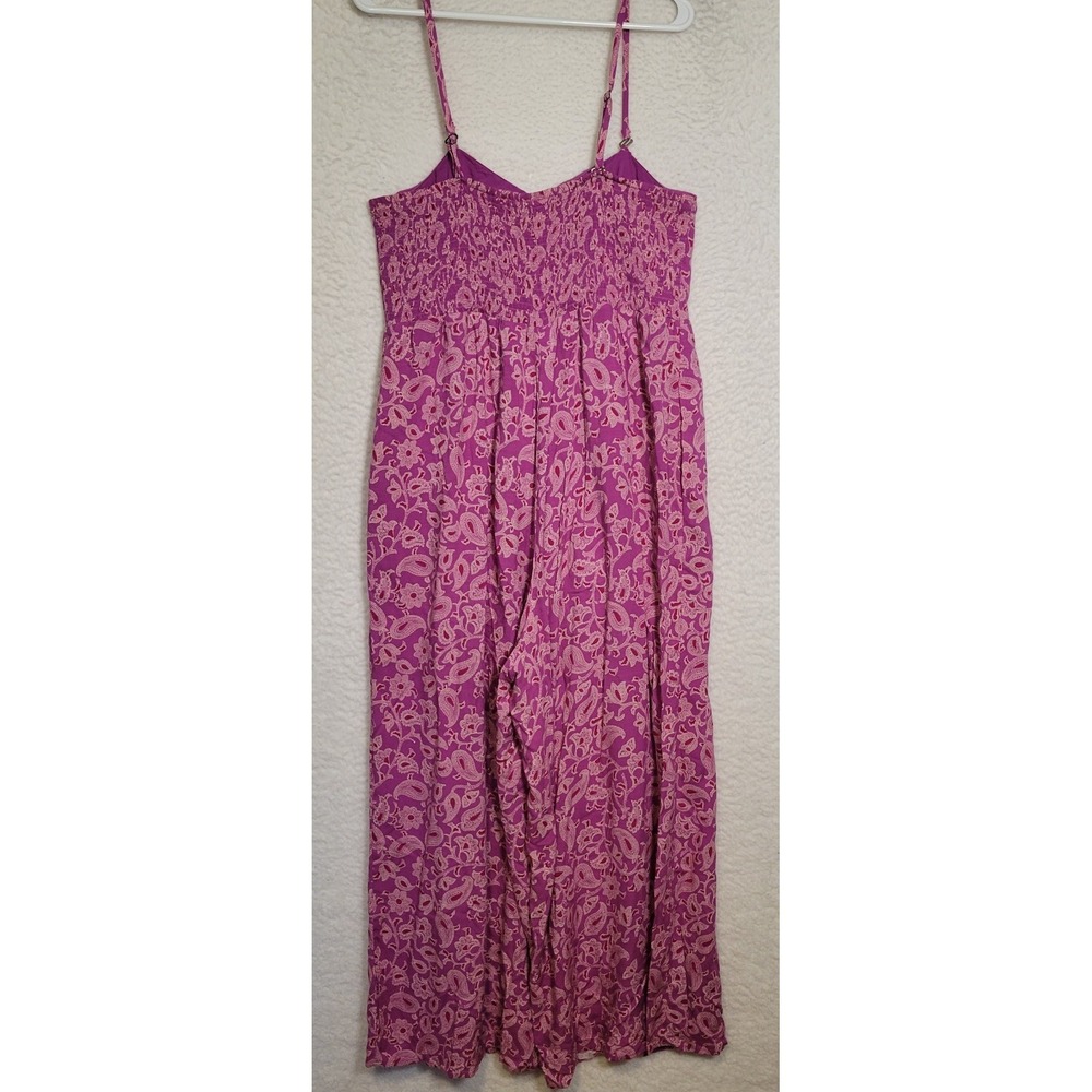 Knox Rose Womens‎ Jumpsuit Size L Floral Spaghetti Straps Wide Leg Boho 1685